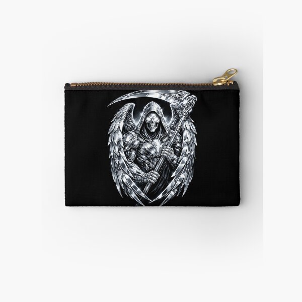 Item preview, Chrome Commander Grim Reaper Sticker – Futuristic Metallic Skull Reaper Sci-Fi Artrk Gothic Art designed and sold by MaulCabral Designs.