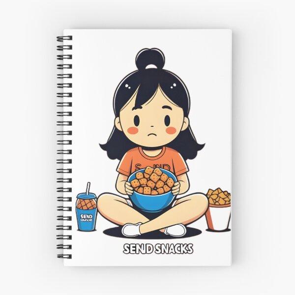 Item preview, Send Snacks – Cute Hungry Cartoon Girl Snack Lover Design designed and sold by Ghost//Halo.