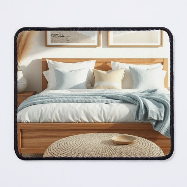 Item preview, Serene Coastal Bedroom with Natural Textures designed and sold by Jade Ado.