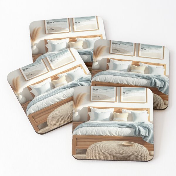Item preview, Serene Coastal Bedroom with Natural Textures designed and sold by Jade Ado.
