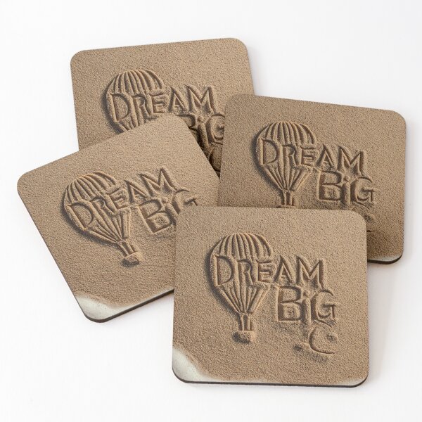 Item preview, Dream Big Hot Air Balloon Sand Writing designed and sold by chase-thewave.