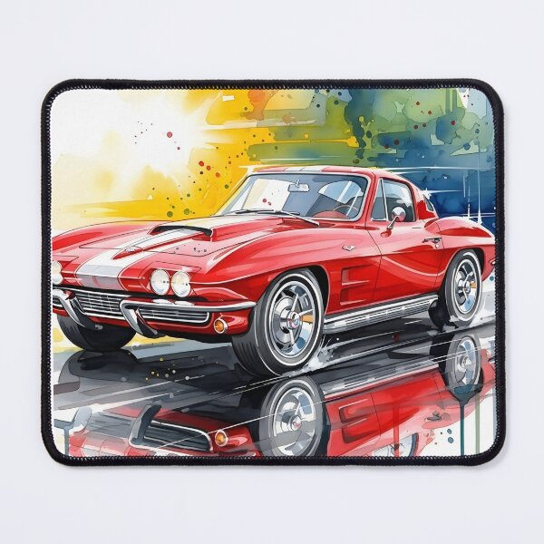 Item preview, Chevrolet Corvette Stingray Watercolor Illustration Classic American Sports Car Art designed and sold by Motorline44.