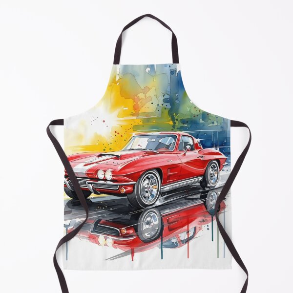 Item preview, Chevrolet Corvette Stingray Watercolor Illustration Classic American Sports Car Art designed and sold by Motorline44.