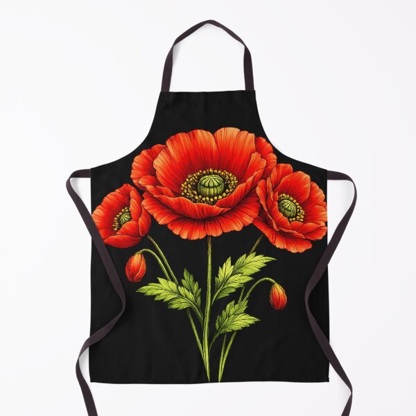 Artikelvorschau, Botanische Illustration einer leuchtend roten Mohnblume entworfen und verkauft von ssmg80.