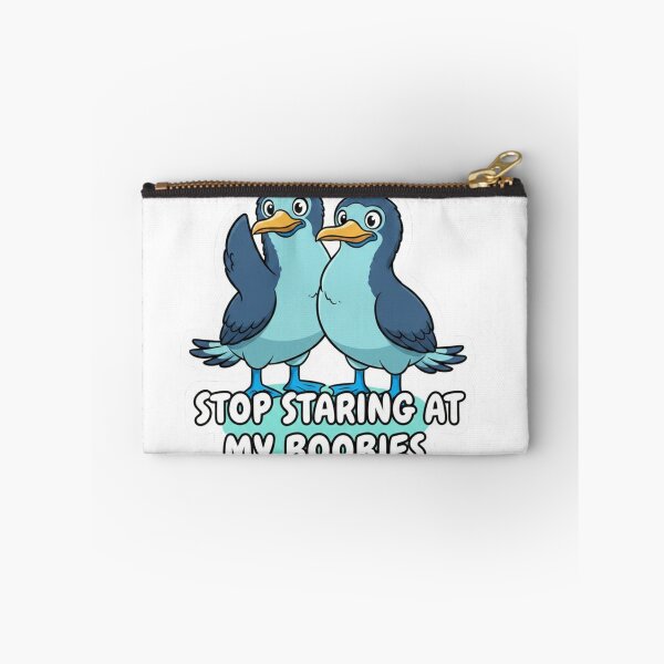Item preview, Funny Blue-Footed Booby Bird Pun - "Stop Staring At My Boobies" Cartoon Illustration designed and sold by SarcasmReigns.