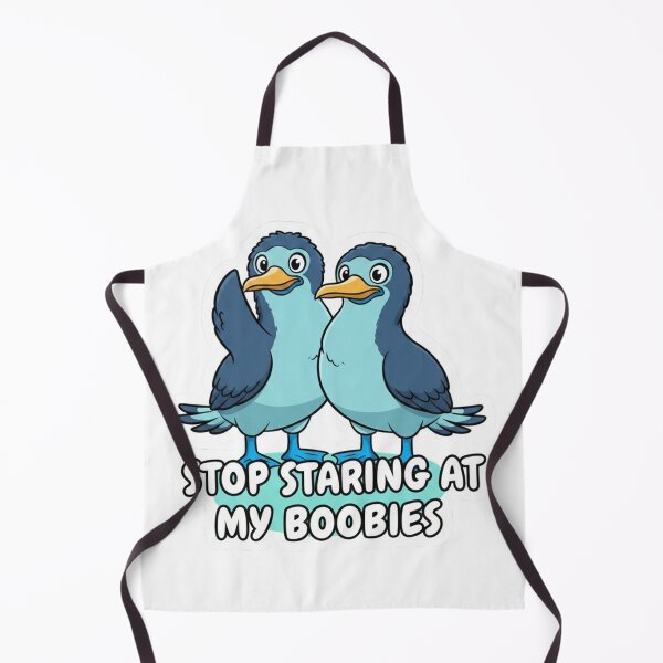Item preview, Funny Blue-Footed Booby Bird Pun - "Stop Staring At My Boobies" Cartoon Illustration designed and sold by SarcasmReigns.