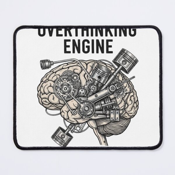 Item preview, Overthinking Engine Shirt – Funny Mechanical Brain Overthinker Tee designed and sold by devianarts99.