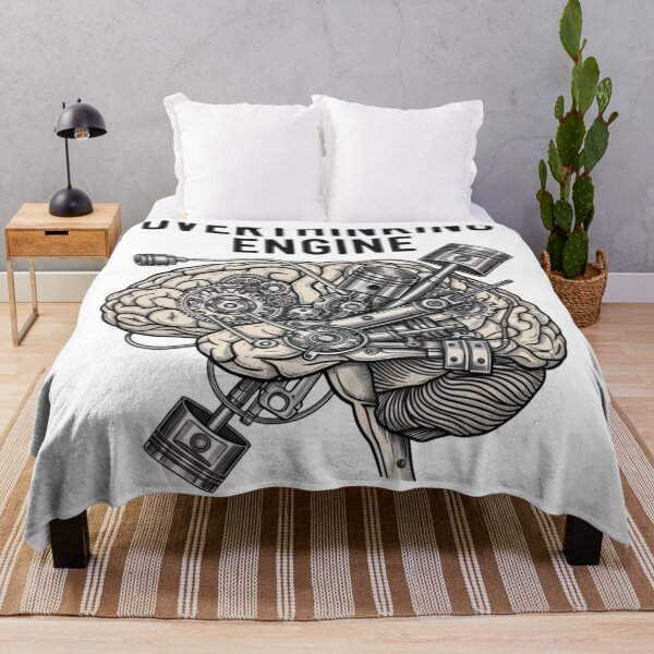 Item preview, Overthinking Engine Shirt – Funny Mechanical Brain Overthinker Tee designed and sold by devianarts99.
