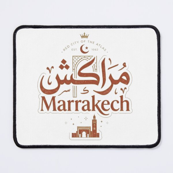 Item preview, Marrakech Morocco Arabic Calligraphy Typography Design designed and sold by MandalasLovers.