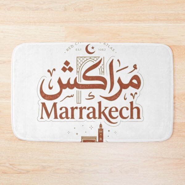 Item preview, Marrakech Morocco Arabic Calligraphy Typography Design designed and sold by MandalasLovers.