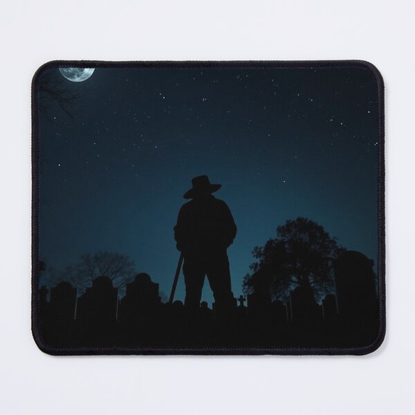 Item preview, Graveyard Cowboy Silhouette Under Full Moon designed and sold by EllDAV777.