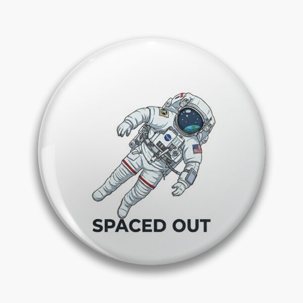 Item preview, "Spaced Out" Astronaut Graphic - Floating NASA Style Cosmonaut Illustration designed and sold by SarcasmReigns.