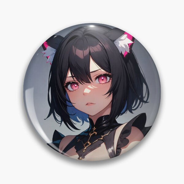 Item preview, Sekizawa Chiriko Gothic Nekomimi – Sleek Black Catgirl Anime Art designed and sold by iloveanimechibi.