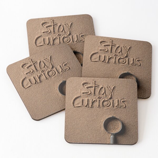 Item preview, Stay Curious Words Written In Sand designed and sold by chase-thewave.