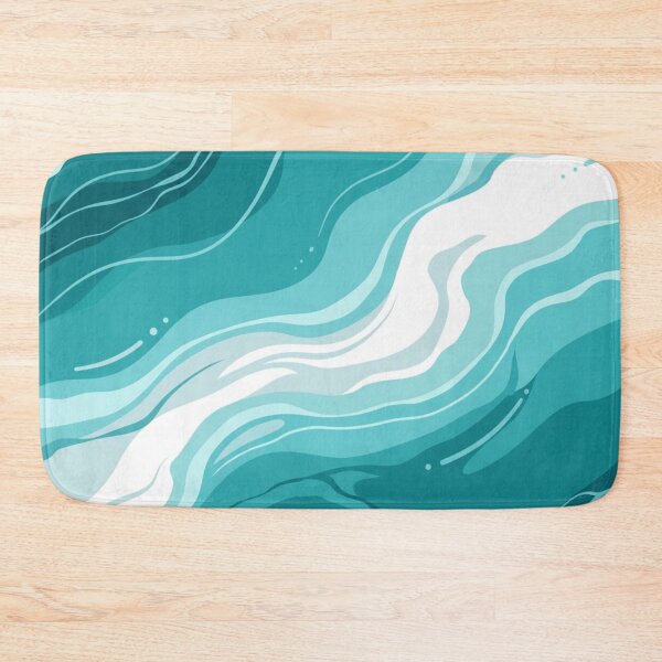 Item preview, Turquoise Marble Illustration with White designed and sold by Ciervo Primavera.