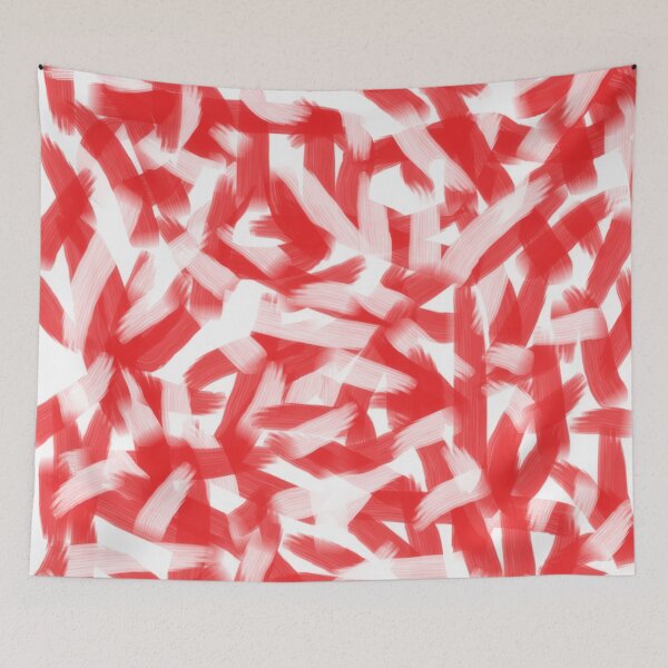 Item preview, White and Red Abstract Poland designed and sold by Ameliatra Design.