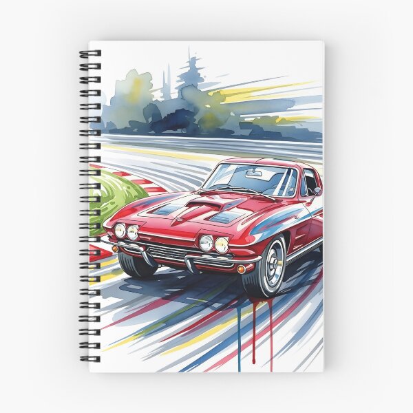 Item preview, Chevrolet Corvette Stingray Racing Watercolor Illustration Classic American Sports Car Art designed and sold by Motorline44.