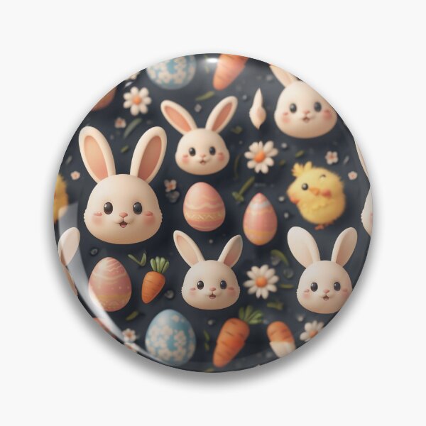 Item preview, Cute Kawaii Easter Icon Pattern – Bunny Chick Egg Carrot Flower Pastel Spring Pattern, Kawaii Easter Pattern Design designed and sold by SmartyWonders.