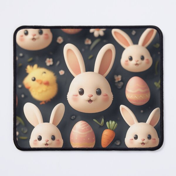 Item preview, Cute Kawaii Easter Icon Pattern – Bunny Chick Egg Carrot Flower Pastel Spring Pattern, Kawaii Easter Pattern Design designed and sold by SmartyWonders.