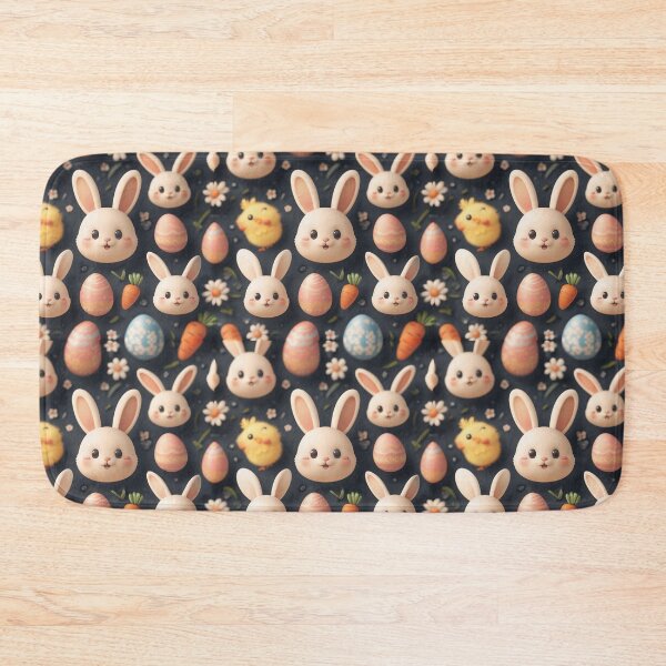 Item preview, Cute Kawaii Easter Icon Pattern – Bunny Chick Egg Carrot Flower Pastel Spring Pattern, Kawaii Easter Pattern Design designed and sold by SmartyWonders.