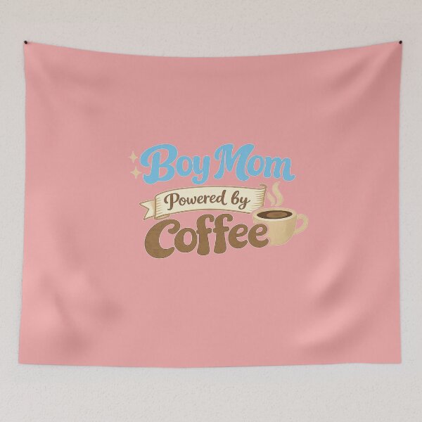 Item preview, Boy Mom Powered by Coffee Funny Mom of Boys Gift designed and sold by TshirtMyMom.