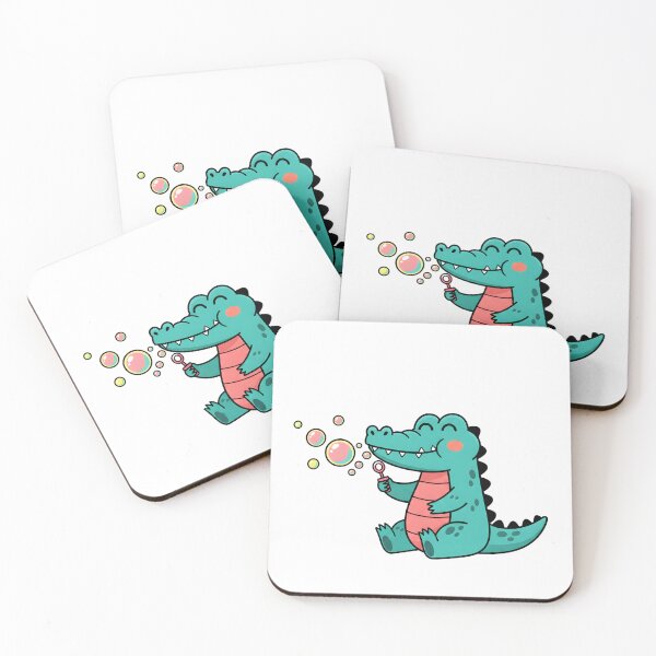 Item preview, Cute Crocodile Blowing Bubbles – Funny Cartoon Animal designed and sold by Biwbiwty.