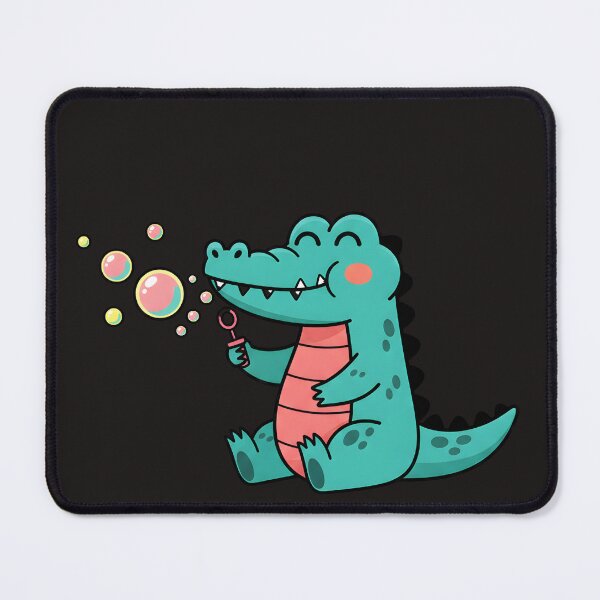 Item preview, Cute Crocodile Blowing Bubbles – Funny Cartoon Animal designed and sold by Biwbiwty.