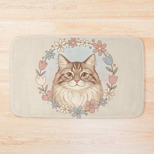 Item preview, Vintage Cat with Flowers designed and sold by LMDIGITAL6.