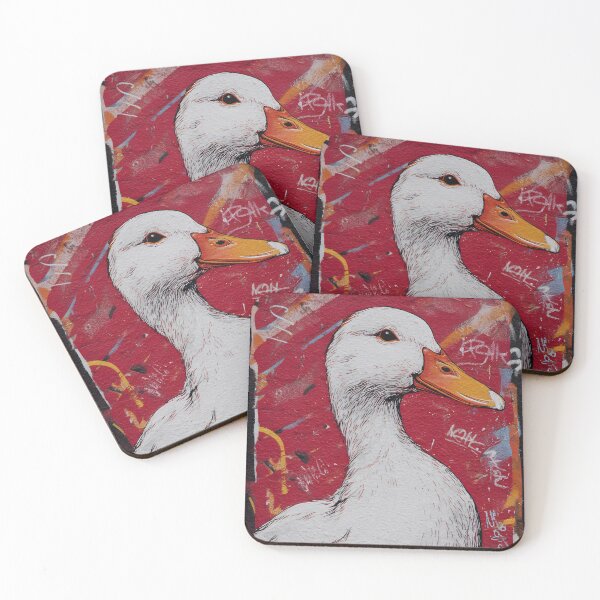 Item preview, Ban Foie Gras Duck Art - Born Free Animal Rights Street Art - Anti Cruelty Protest Artwork designed and sold by OlfactoART Studio.