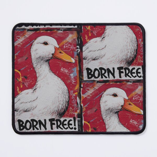 Item preview, Ban Foie Gras Duck Art - Born Free Animal Rights Street Art - Anti Cruelty Protest Artwork designed and sold by OlfactoART Studio.