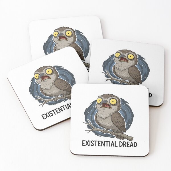Item preview, Existential Dread Potoo Bird – Funny Cosmic Horror Owl Illustration designed and sold by SarcasmReigns.