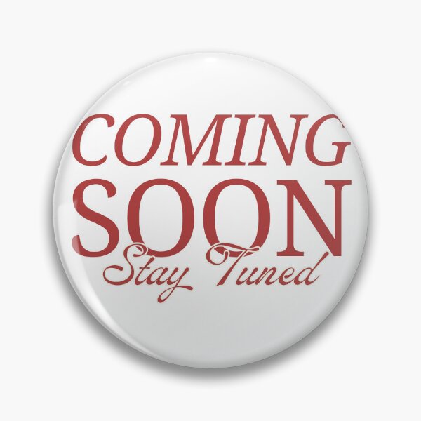 Item preview, Coming Soon Stay Tuned Bold Red Typography designed and sold by BloomieKawaii.