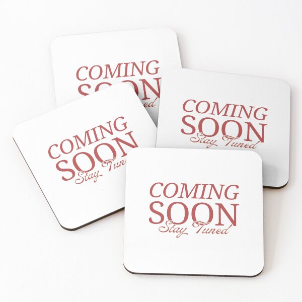 Item preview, Coming Soon Stay Tuned Bold Red Typography designed and sold by BloomieKawaii.