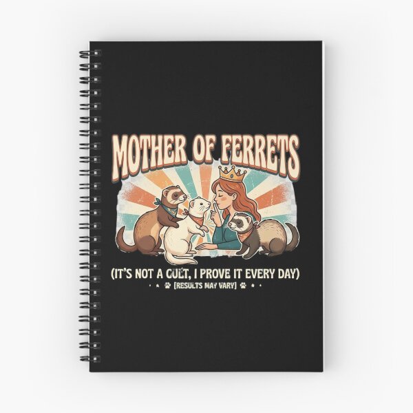 Item preview, Funny Mother of Ferrets – Retro Vintage Cartoon Ferret Mom Meme designed and sold by Wear Sculpt.