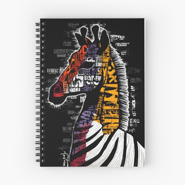 Item preview, Colorful Zebra Typography Art - Bold Wildlife Word Art Silhouette on Dark Background designed and sold by OlfactoART Studio.
