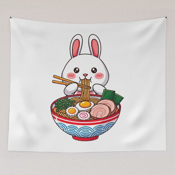 Item preview, Kawaii Ramen Bunny Graphic designed and sold by Pollock.