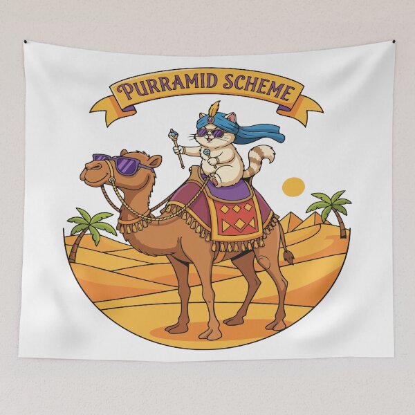 Item preview, cat camel Purramid Scheme designed and sold by Uglyandcute.