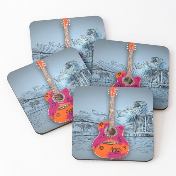 Item preview, Urban Rhythm - Graffiti Acoustic Guitar Art Against Modern Architecture designed and sold by OlfactoART Studio.