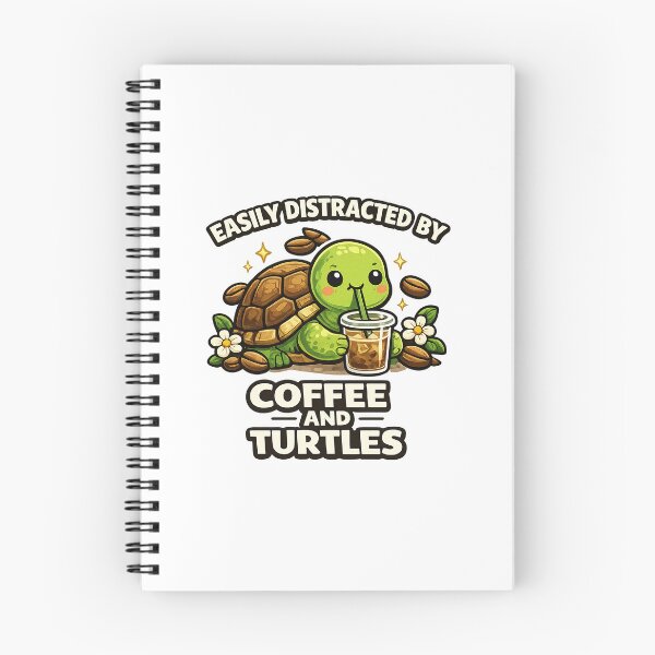 Item preview, Easily Distracted By Coffee and Turtles designed and sold by BoostingBliss.