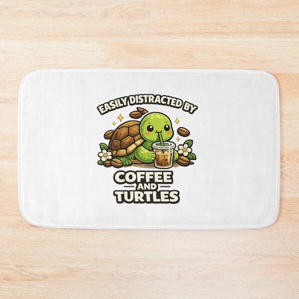 Item preview, Easily Distracted By Coffee and Turtles designed and sold by BoostingBliss.