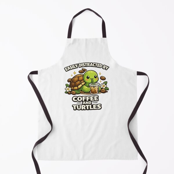Item preview, Easily Distracted By Coffee and Turtles designed and sold by BoostingBliss.