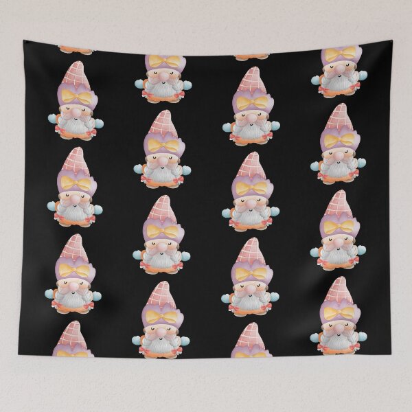 Item preview, Cute Pastel Spring Gnome with Bow Hat – Kawaii Watercolor Garden Gnome Illustration designed and sold by FestivityFinds.