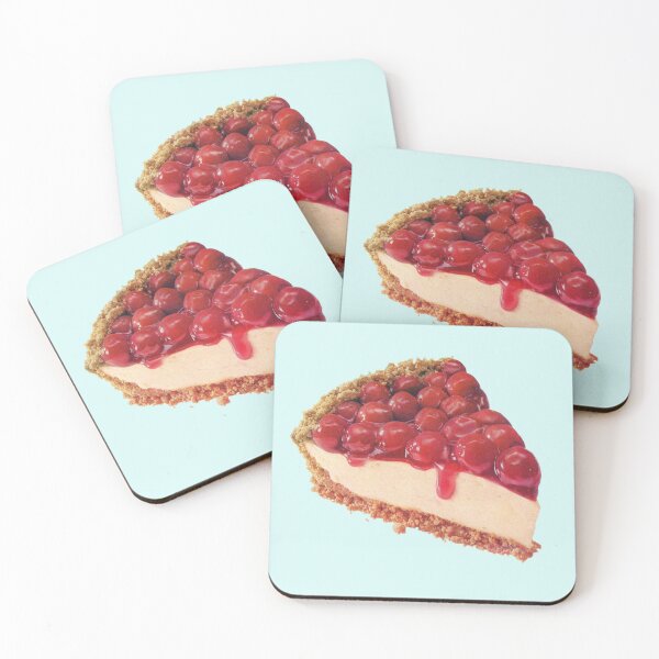 Item preview, Retro Cherry Cheesecake - 1960s Food Dessert designed and sold by The Sticker Bureau.
