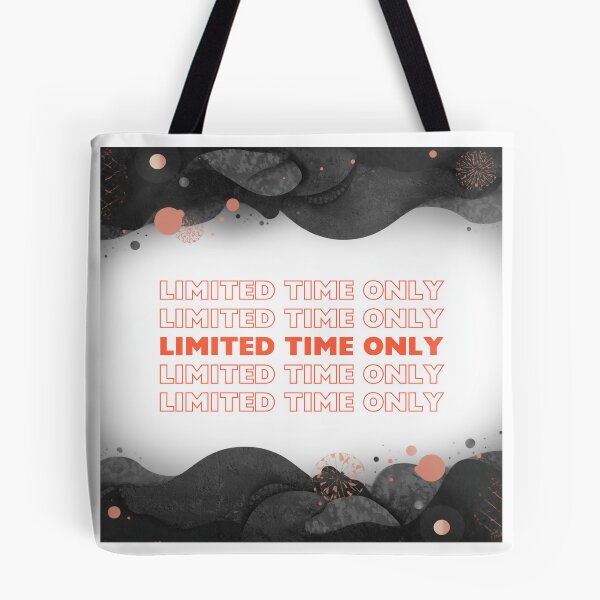 Item preview, Limited Time Only Bold Repeat Typography Design designed and sold by BloomieKawaii.