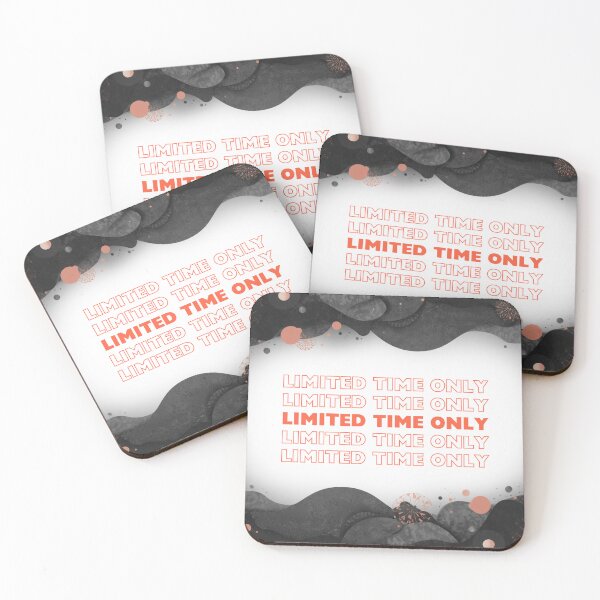 Item preview, Limited Time Only Bold Repeat Typography Design designed and sold by BloomieKawaii.