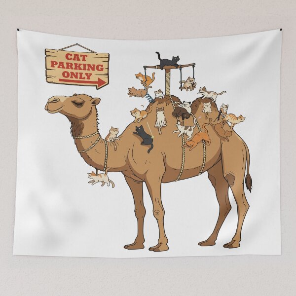 Item preview, cat camel Cat Parking Only. designed and sold by Uglyandcute.