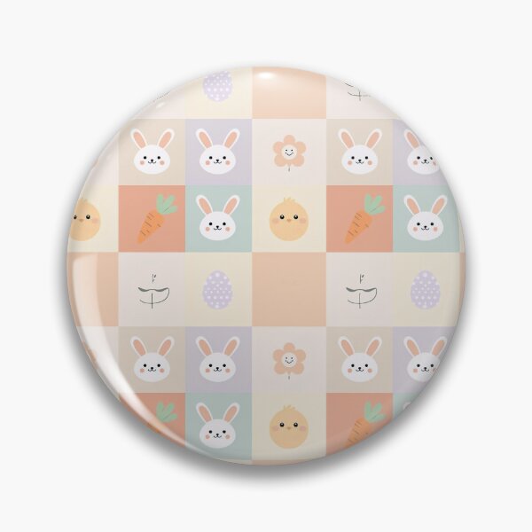 Item preview, Minimal Kawaii Easter Pattern – Cute Bunny Egg Chick Carrot Flower Pastel Spring Pattern, Easter Bunny Aesthetic Design designed and sold by SmartyWonders.