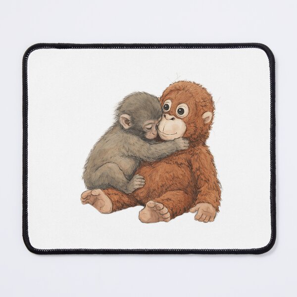 Item preview, PUNCH JAPANESE MACAQUE SLEEPING WITH DJUNGELSKOG ORANGUTAN designed and sold by LIS AND MELIVERSO.