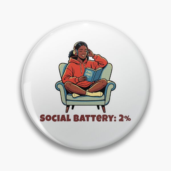 Item preview, Introvert Social Battery Funny Pop Art Girl designed and sold by justgirlietingz.