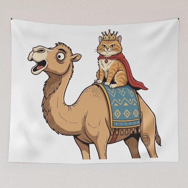 Item preview, cat camel King of the Hump designed and sold by Uglyandcute.